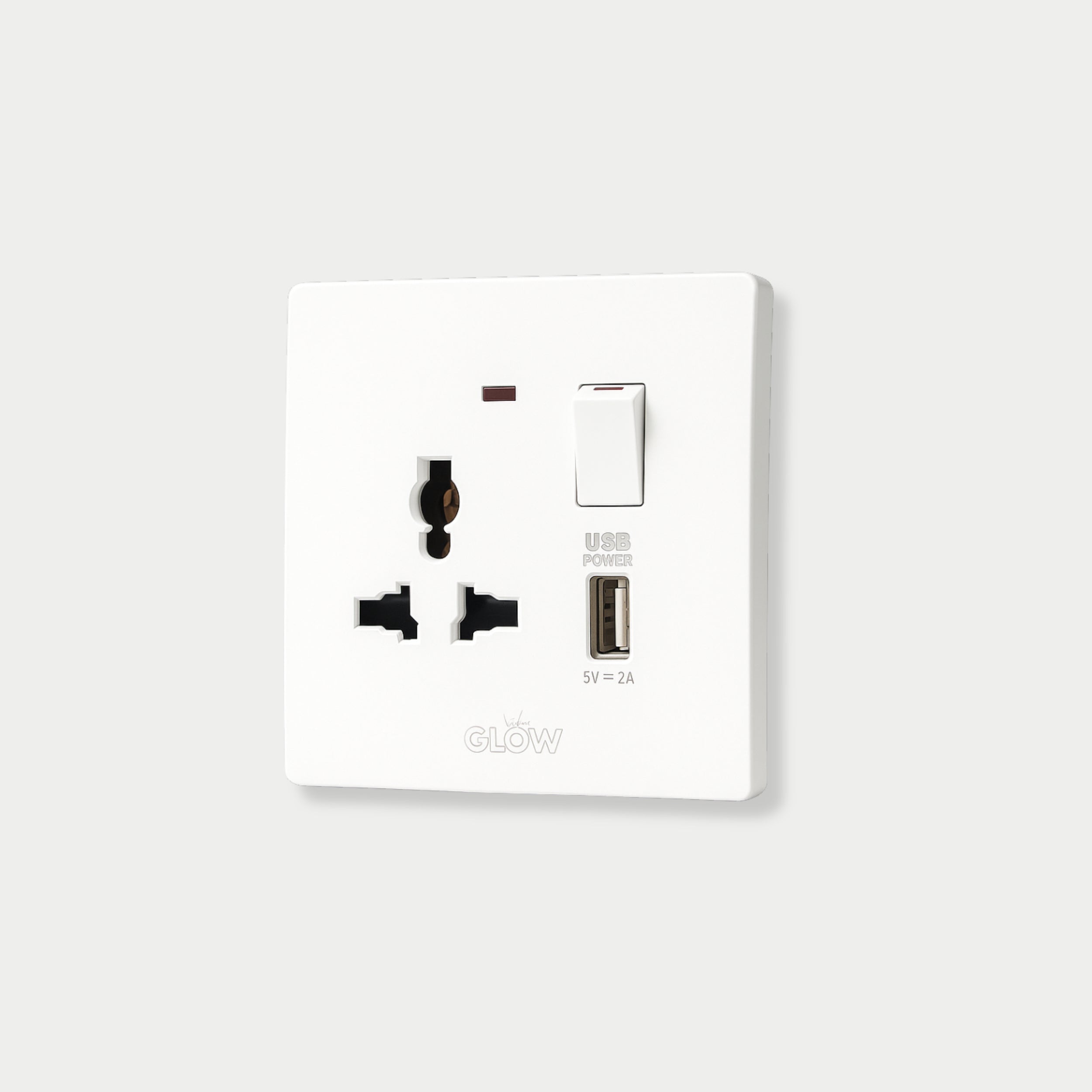 Multi Socket With Switch With Neon + Usb