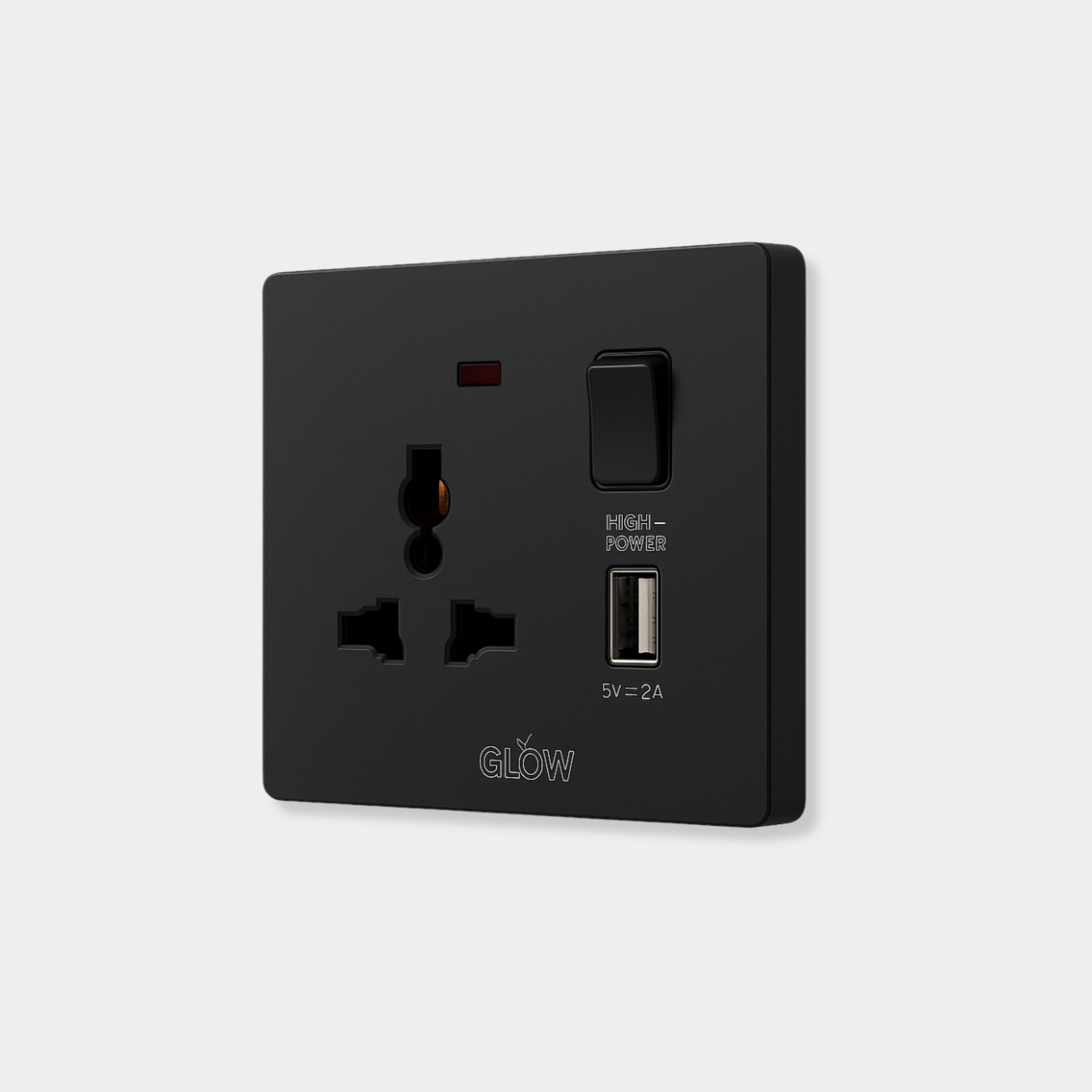 Multi Socket with Switch with Neon + USB