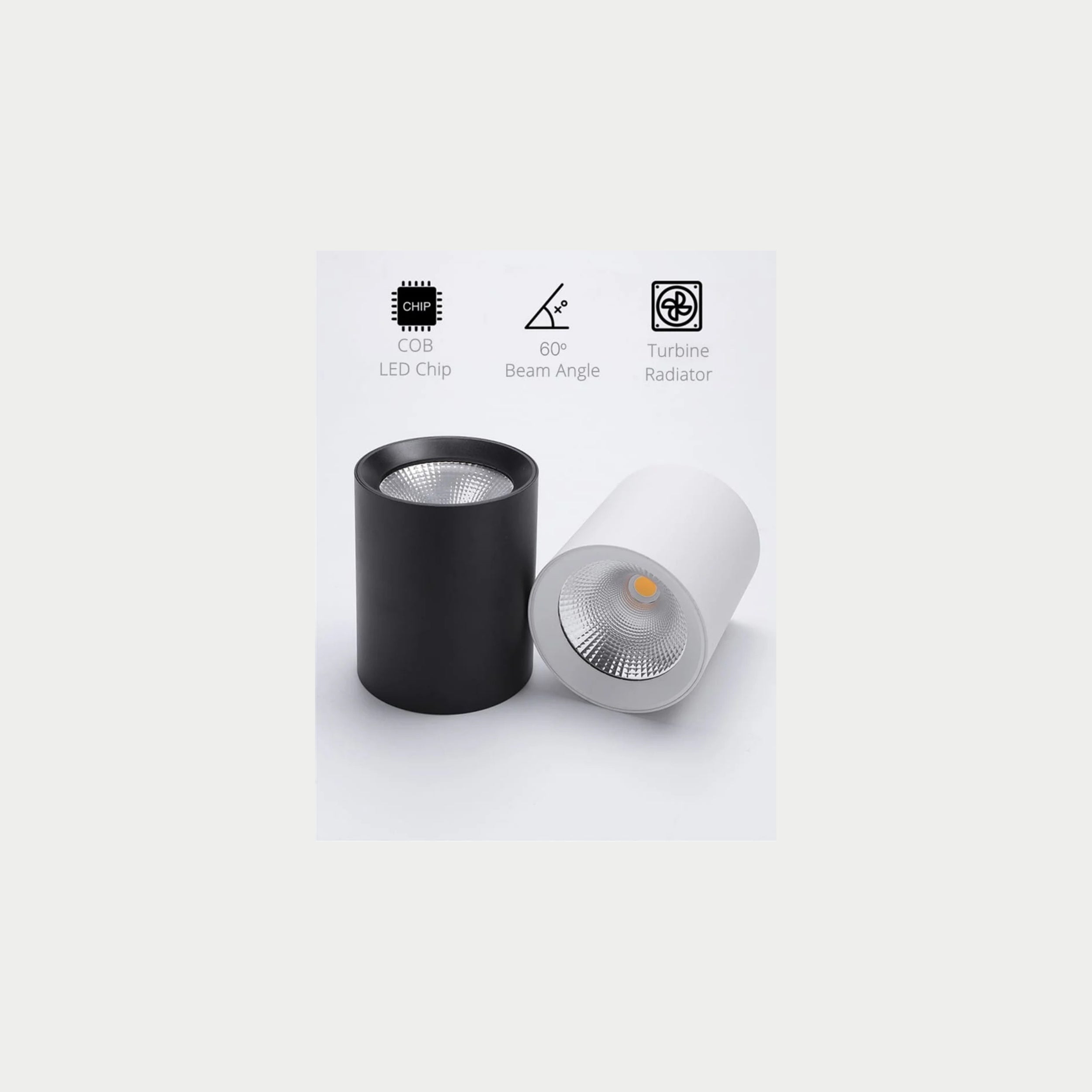 Surface Mounted Cylindrical COB Spot Light