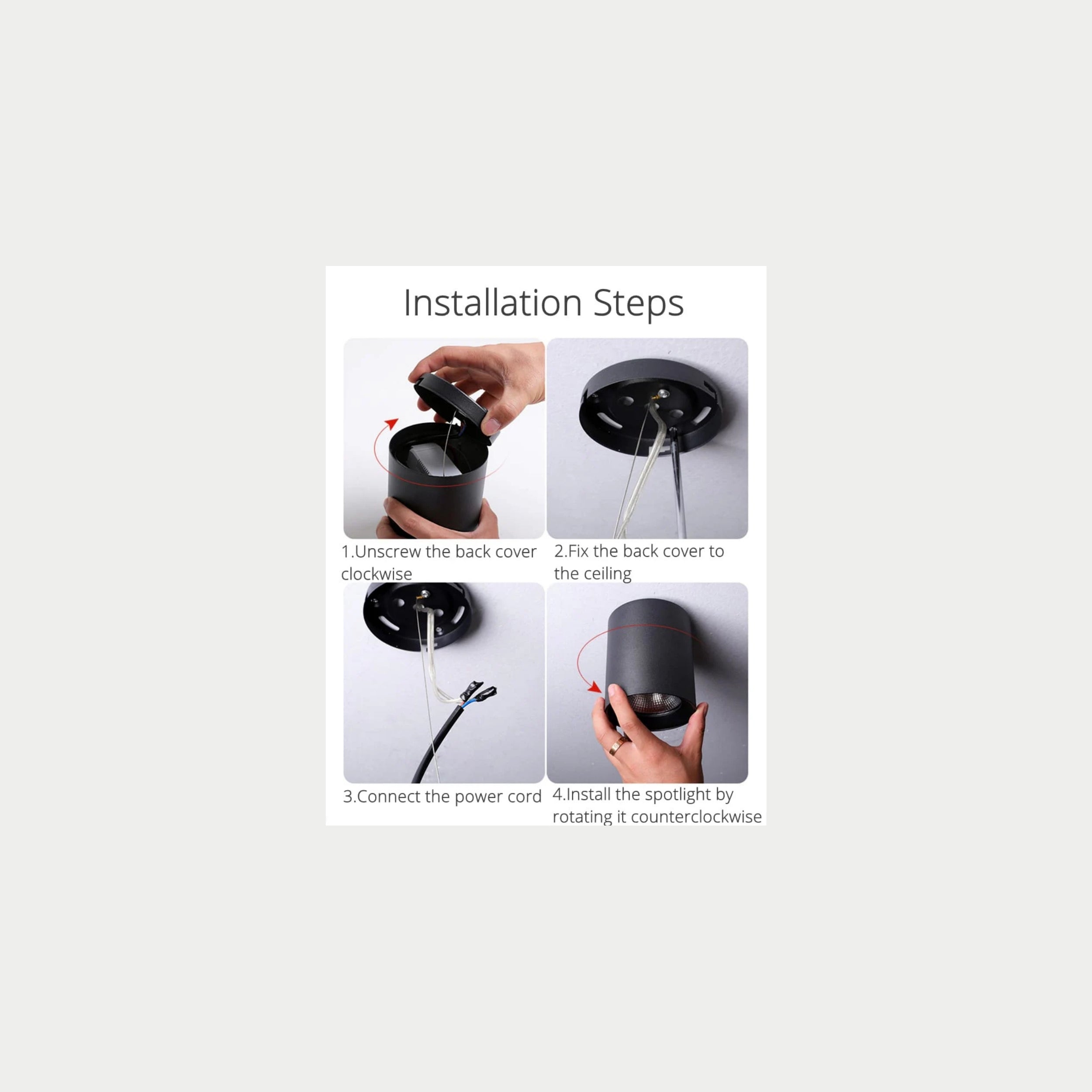 Surface Mounted Cylindrical COB Spot Light