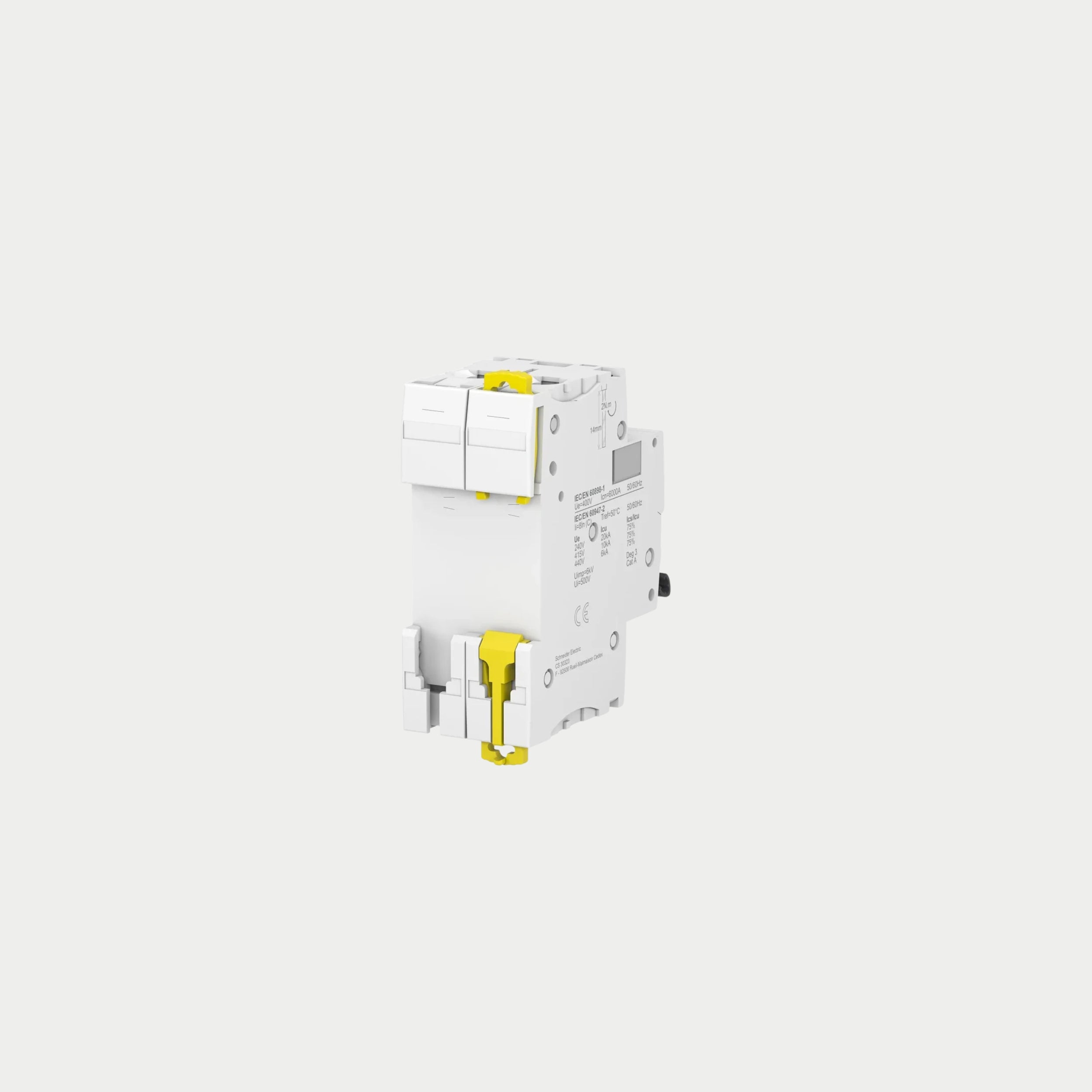Schneider iC60N 2 Pole Miniature Circuit Breaker 6 KA - 10 kA